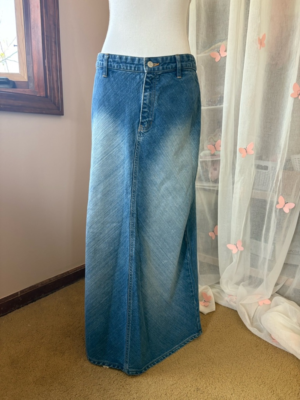 Vintage Gap Jean A-line Maxi Skirt